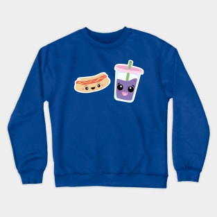 Hot Dog & Boba Bubble Tea Crewneck Sweatshirt